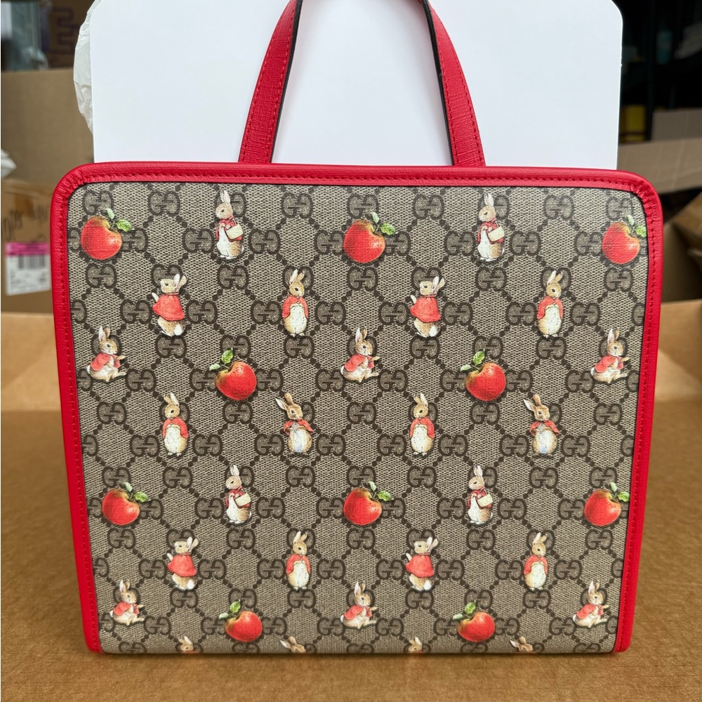 Gucci x Peters Rabbit Tote Bags Apples Brand New